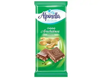 ALPINELLA MILK CHOCOLATE WITH PEANUT 90G 