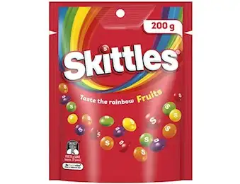 SKITTLES FRUITS LARGE BAG 200G