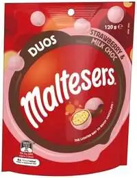 MALTESERS STRAWBERRY DUOS BAG 120G X12