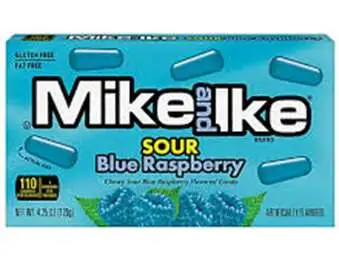 MIKE & IKE SOUR BLUE RASPBER TB 141G X12
