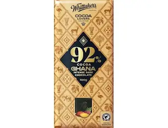 WHITTAKERS 92% COCOA GANA DARK 100G