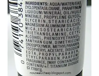 INGREDIENTS LABLES